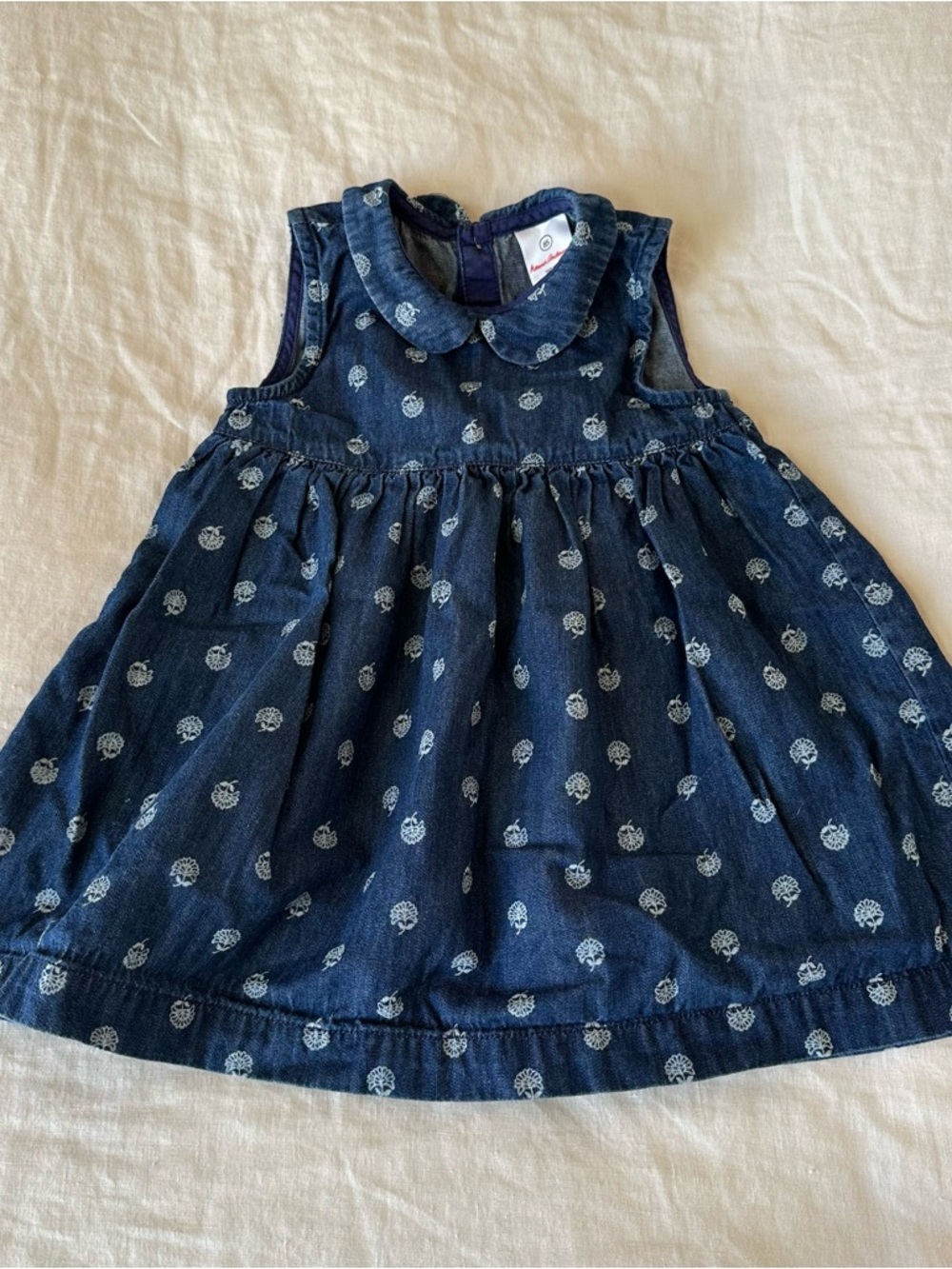 Hanna Andersson Denim Floral Print Dress 85cm or 2 Years